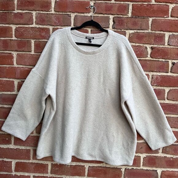 Eileen Fisher $198 Maple Oat Crew Neck Box top sweater 3X - Picture 1 of 10